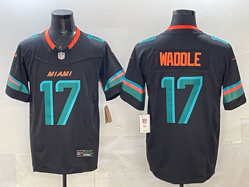 Men Miami Dolphins #17 Waddle black Nike 2025 Limited Nike NFL Jersey 07->miami dolphins->NFL Jersey